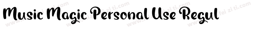 Music Magic Personal Use Regular字体转换